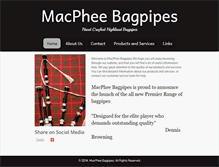 Tablet Screenshot of macpheebagpipes.com.au
